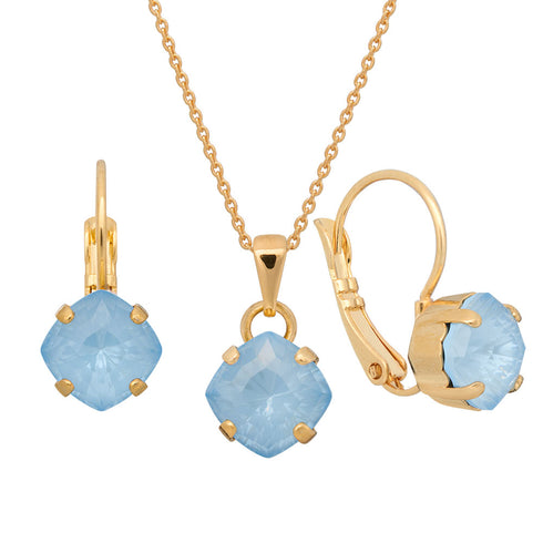 Комплект "Magical Square (Sky Ignite)" с кристаллами Swarovski™